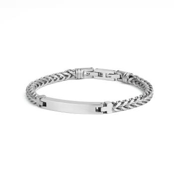 5mm Fuchsschwanz-Armband aus Edelstahl mit Silber-Finish - Opus Silver